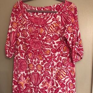 Lilly Pulitzer Pink Shell Dress EUC